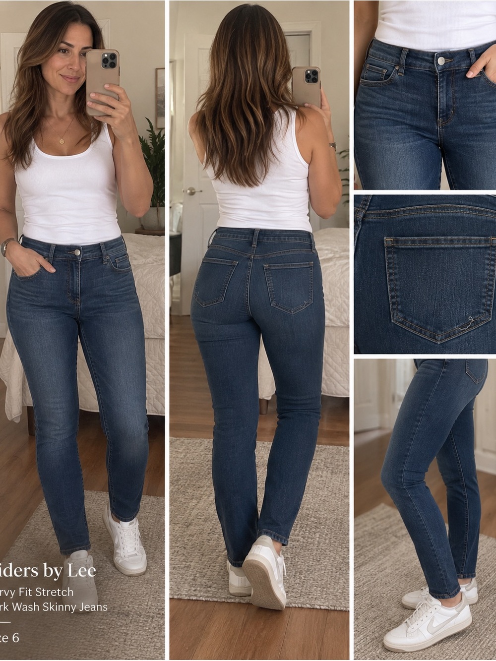 Riders by Lee Curvy Fit Stretch Dark Wash Skinny Jeans